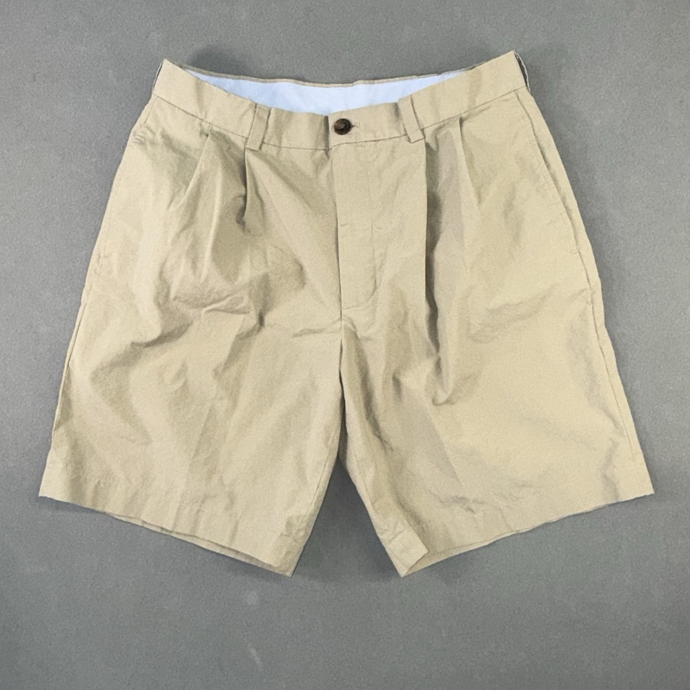 Men's Vintage 90s Brooks Brothers Preppy 346 Shorts Beige Size 34/9 Golf Classic